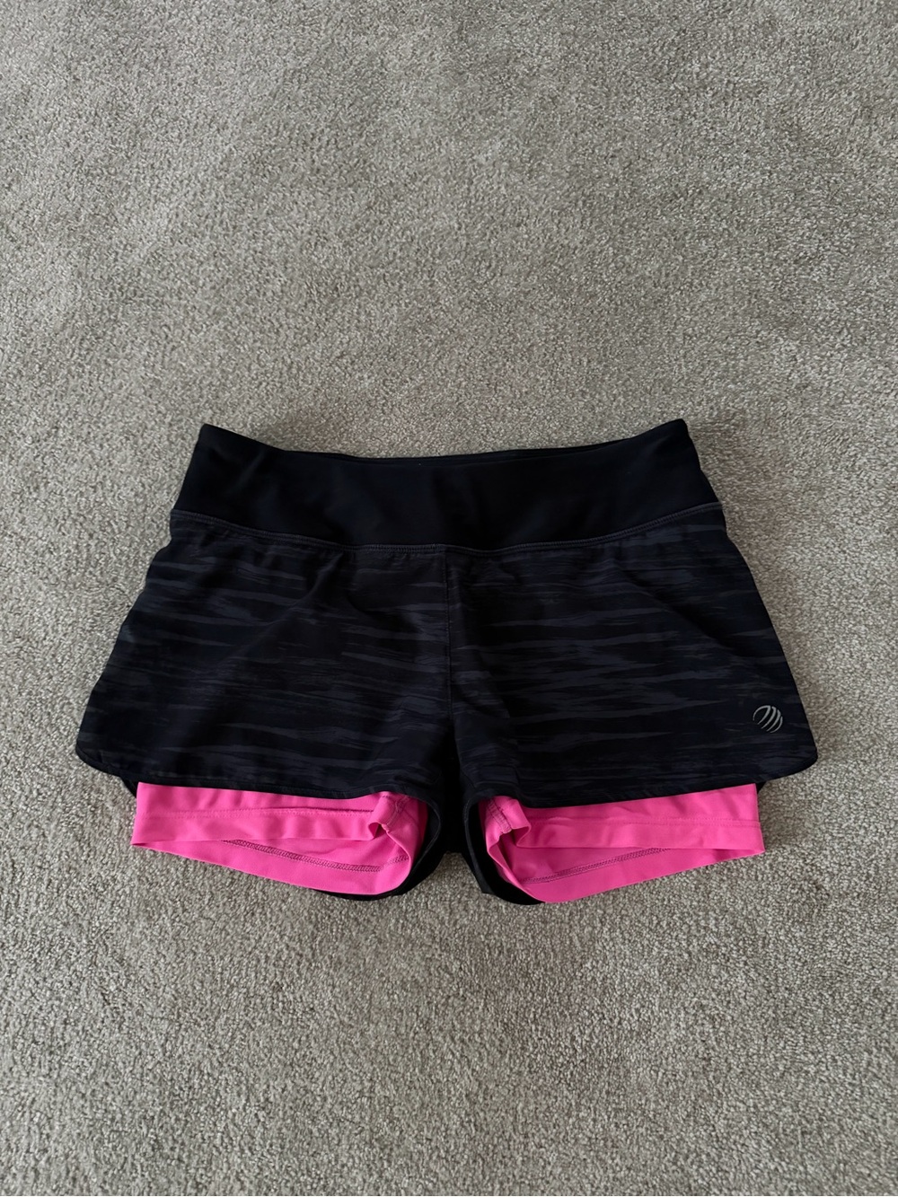 MPG Black Outer with Pink Liner Women's Athletic Shorts